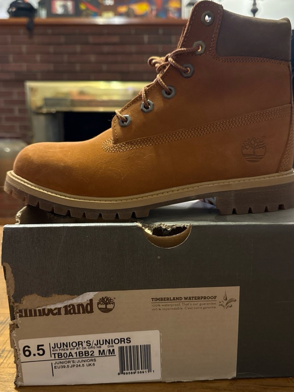 Timberland Brown Nubuck Lace-Up Work Boot